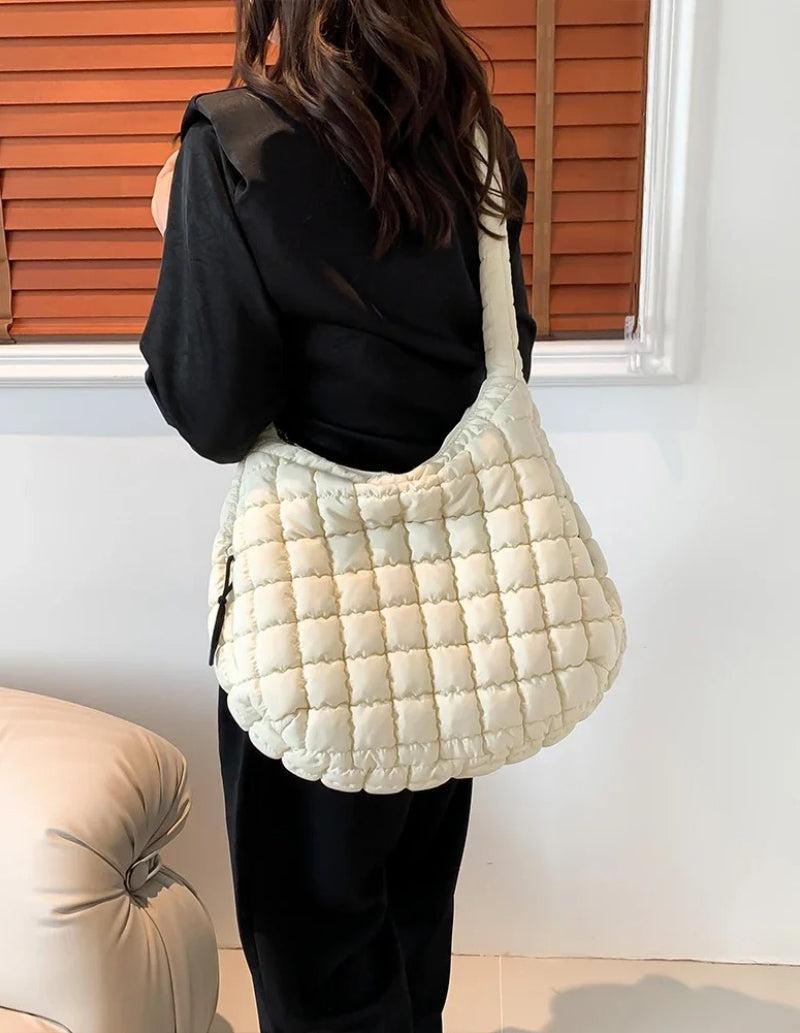 Sac beige matelassé
