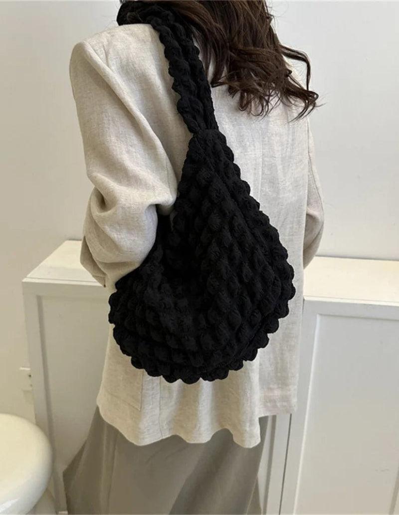 Sac matelassé Noir-Atelier Matelassé