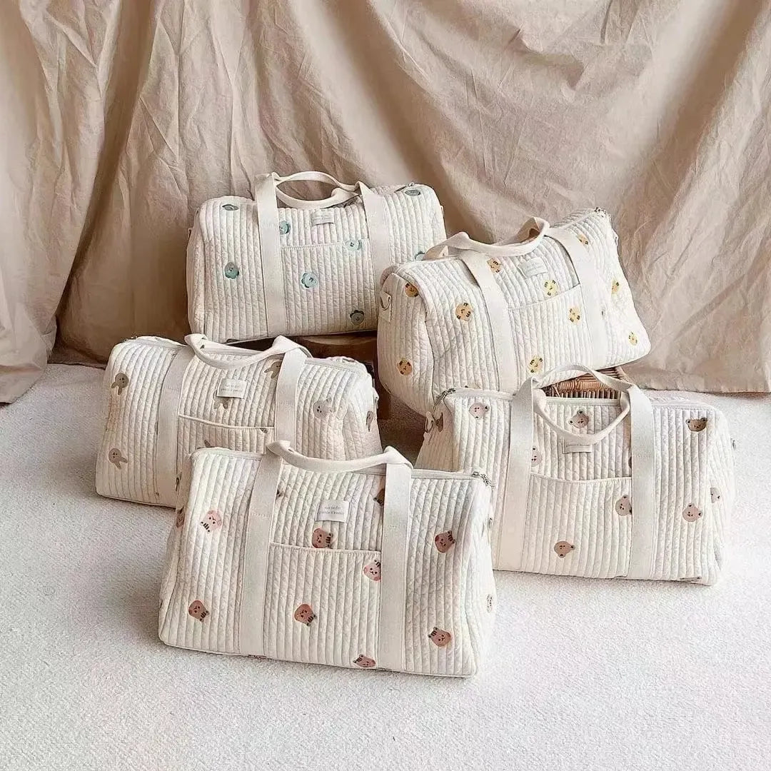 Sac matelassé à langer Ourson-Atelier Matelassé