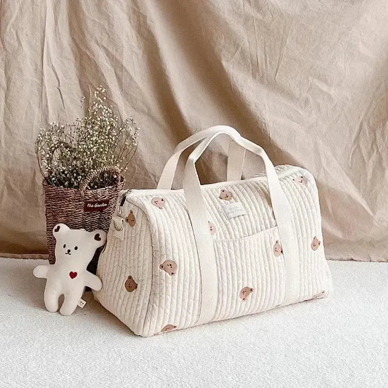Sac matelassé à langer Ourson-Atelier Matelassé