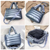 Sac matelassé métalisé Bleu-Atelier Matelassé