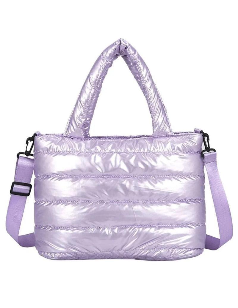 Sac matelassé métalisé Violet-Atelier Matelassé