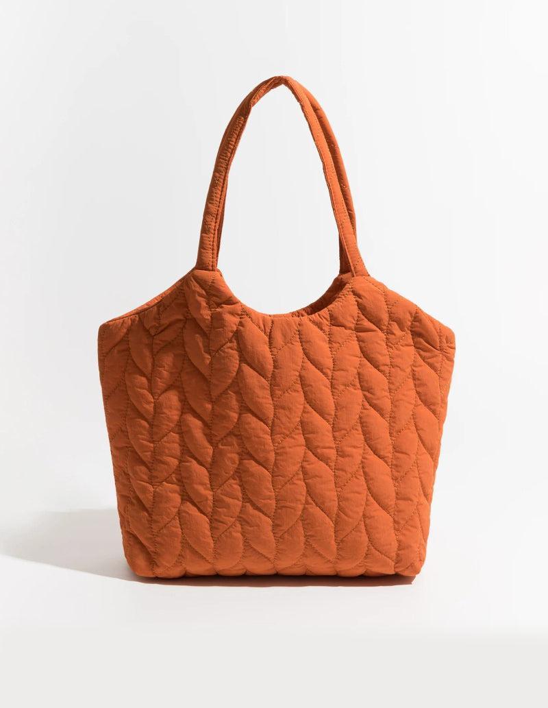 Sac matelassé orange-Atelier Matelassé