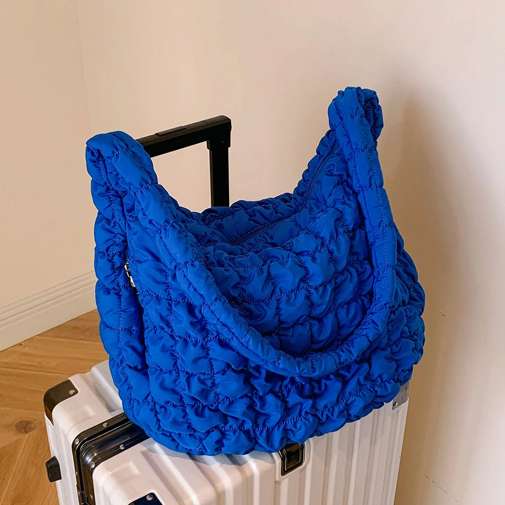 sac matelassé bleu