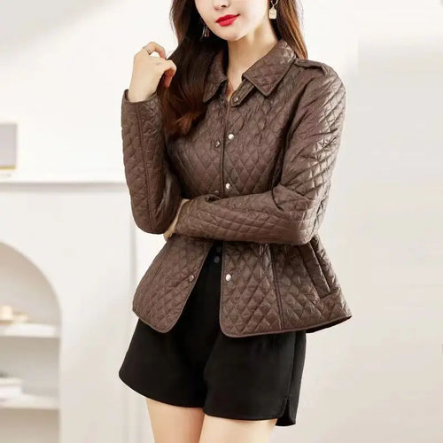 blouson cuir femme matelassé