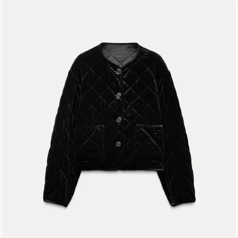 Blouson matelassé femme noir