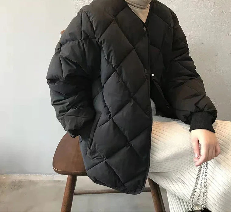 Manteau matelassé losange femme