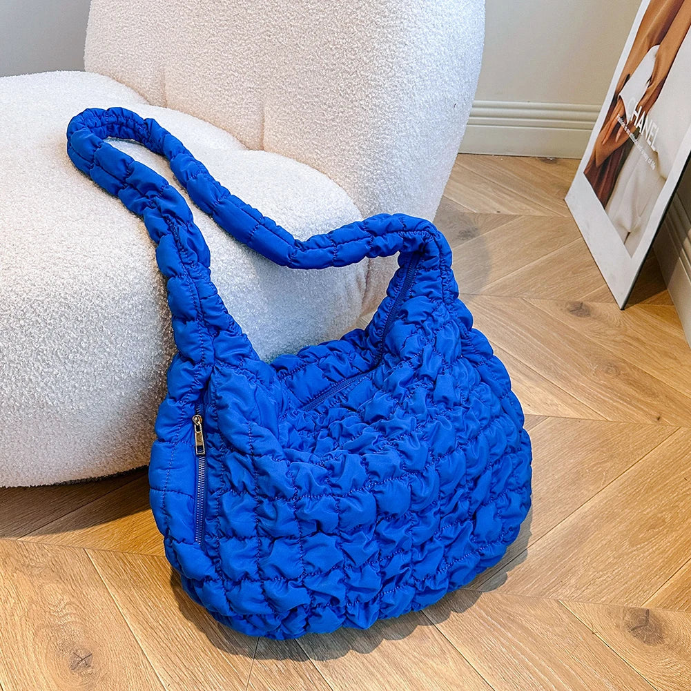 sac matelassé bleu