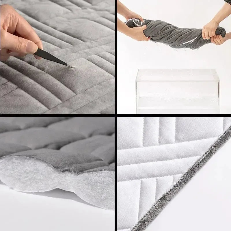 Tête de lit housse matelassée Design Gris dark-Atelier Matelassé