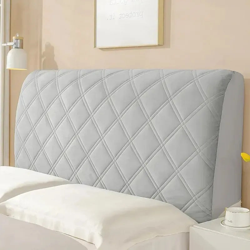 Tête de lit housse matelassée Velvet Gris light-Atelier Matelassé