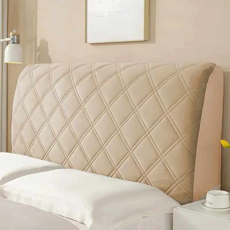 Tête de lit housse matelassée velvet Beige-crème-Atelier Matelassé