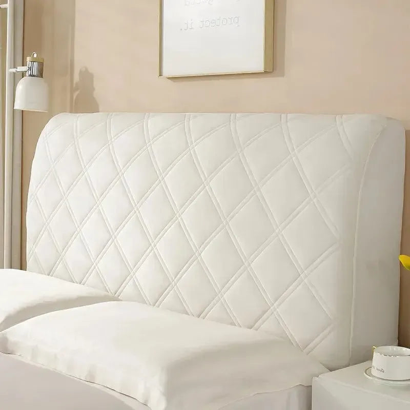 Tête de lit housse matelassée velvet Blanc-Atelier Matelassé
