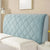 Tête de lit housse matelassée velvet Bleu-Atelier Matelassé