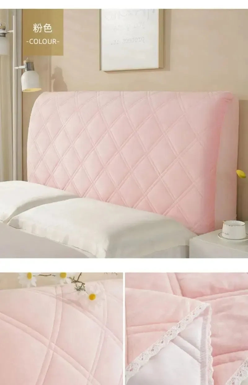 Tête de lit housse matelassée velvet Rose-Atelier Matelassé