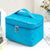 Trousse de maquillage matelassée Bleu