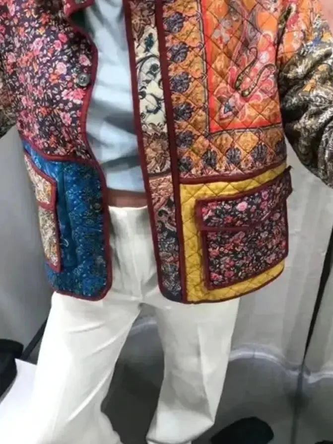 Vest matelassée fleur-Atelier Matelassé