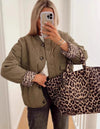 Veste courte matelassée Léopard-Atelier Matelassé