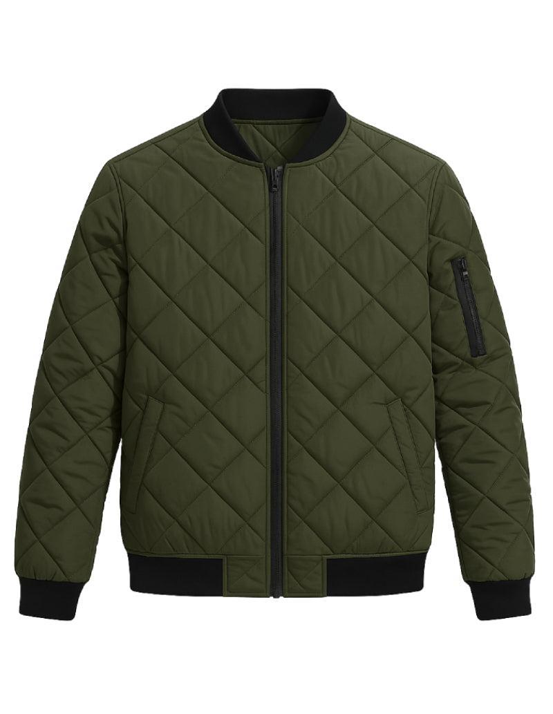 Veste matelassé homme Kaki-Atelier Matelassé