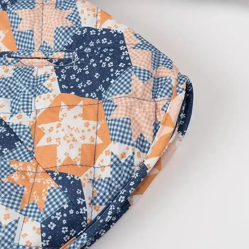 Veste matelassée Bleu réversible-Atelier Matelassé