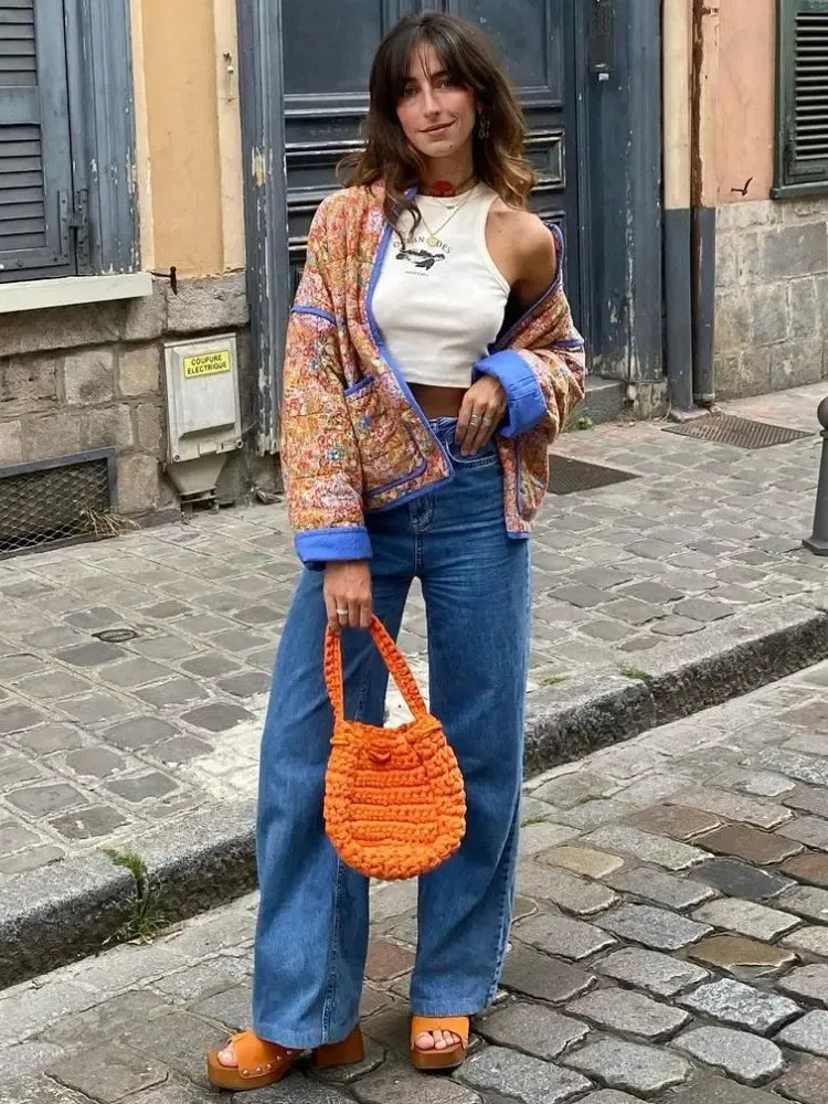 Veste matelassée Imprimée-Atelier Matelassé