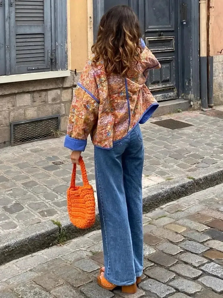 Veste matelassée Imprimée-Atelier Matelassé