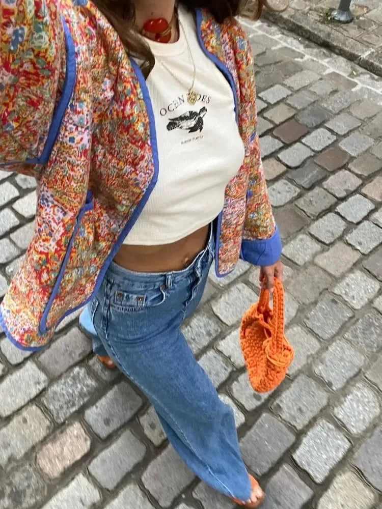 Veste matelassée Imprimée-Atelier Matelassé