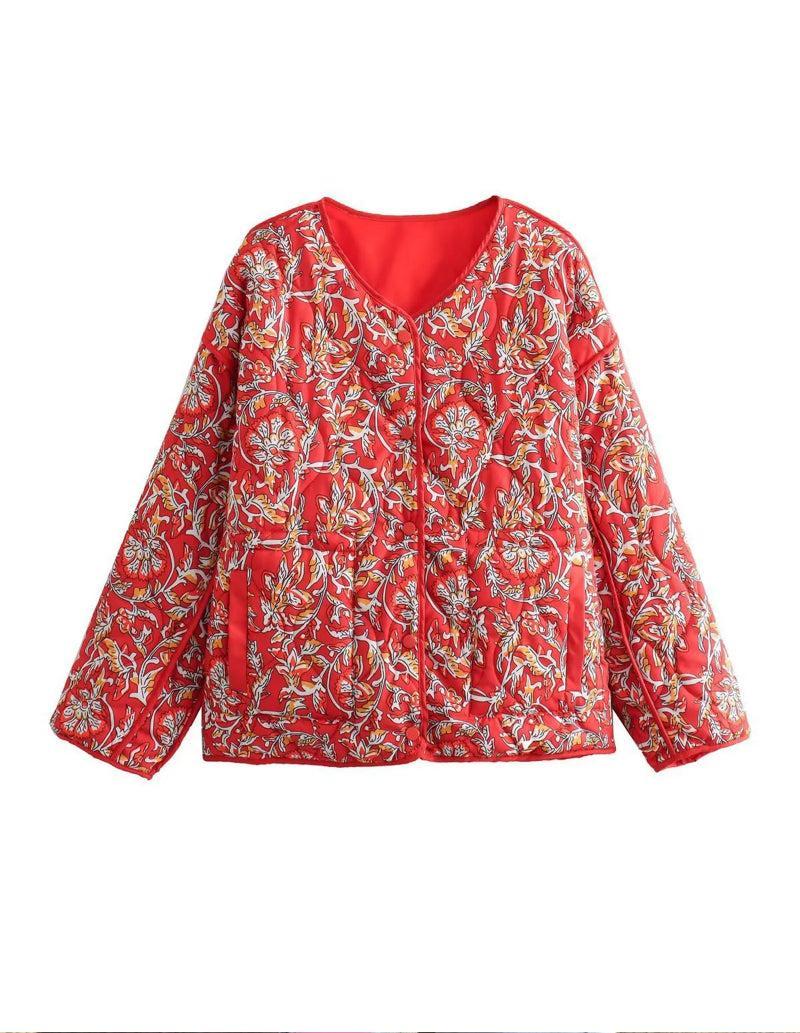 Veste matelassée Rouge Femme-Atelier Matelassé