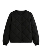 Veste matelassée casual Noire-Atelier Matelassé