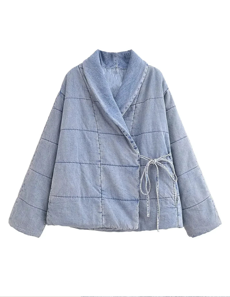 Veste matelassée en jean-Atelier Matelassé