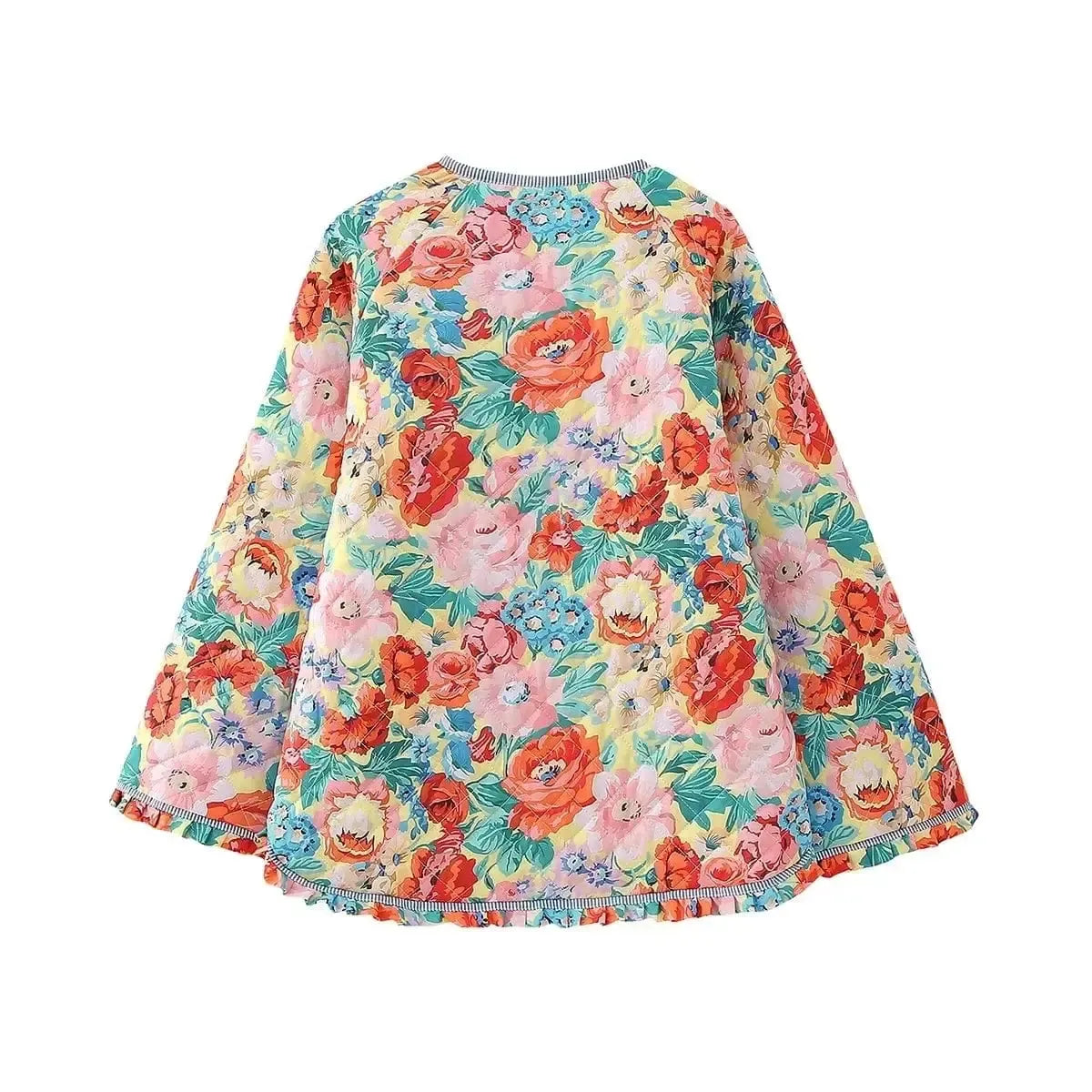 Veste matelassée fleurie Daysie-Atelier Matelassé