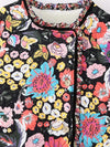 Veste matelassée fleurie Mi-saison-Atelier Matelassé