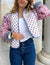 Veste matelassée fleurie réversible-Atelier Matelassé