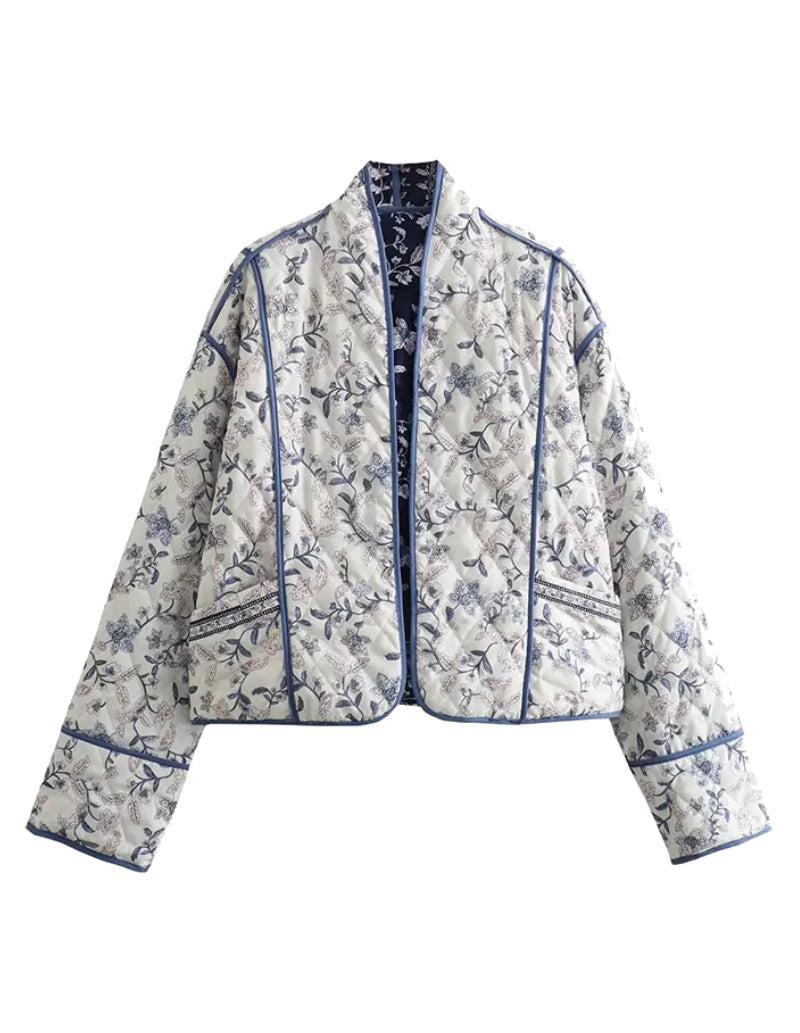 Veste matelassée fleurs-Atelier Matelassé