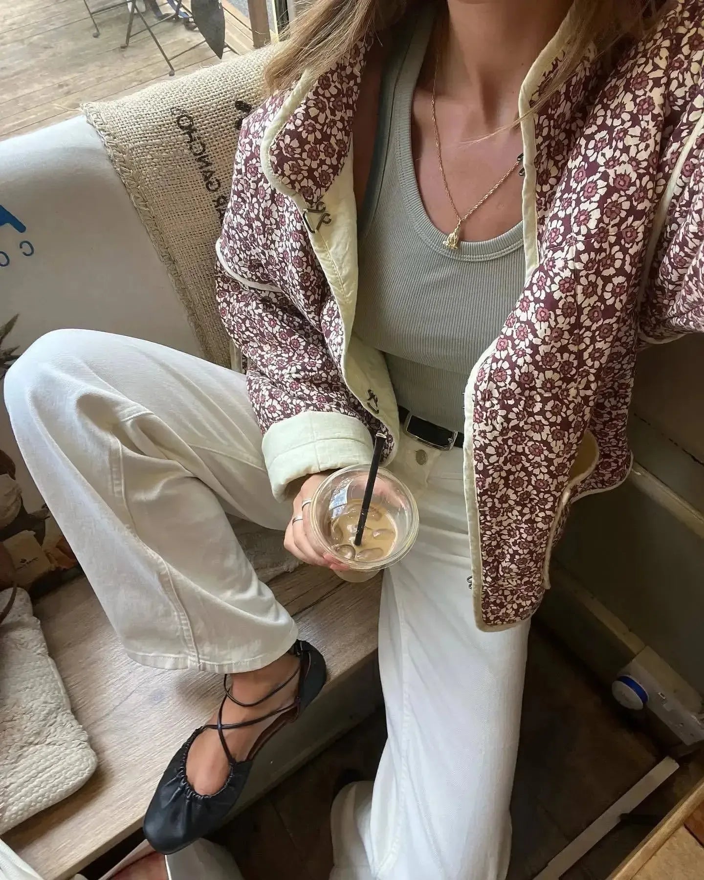 Veste matelassée légère florale femme-Atelier Matelassé