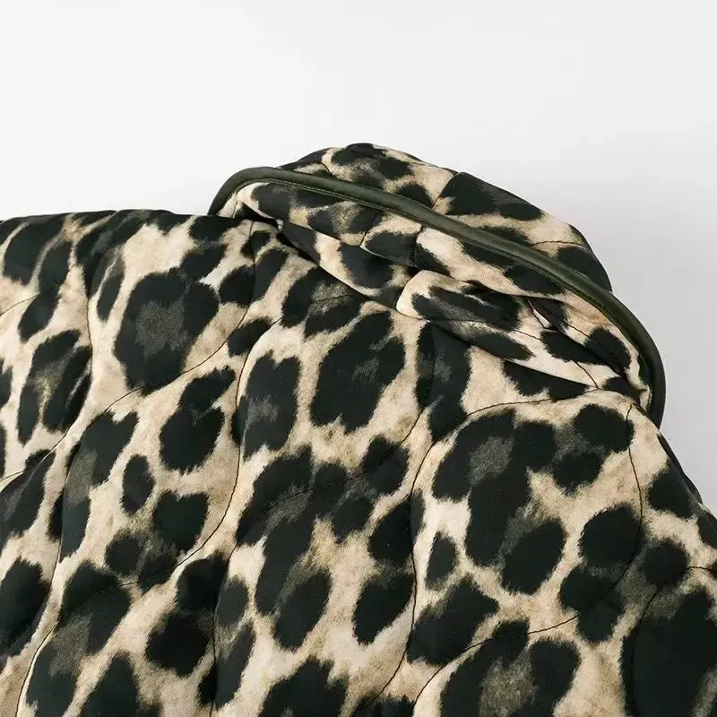 Veste matelassée leopard-Atelier Matelassé