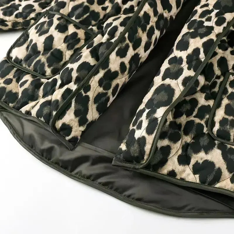 Veste matelassée leopard-Atelier Matelassé