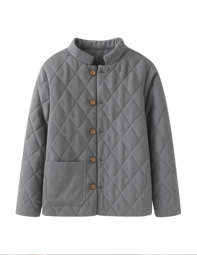 Veste matelassée loose Gris-Atelier Matelassé