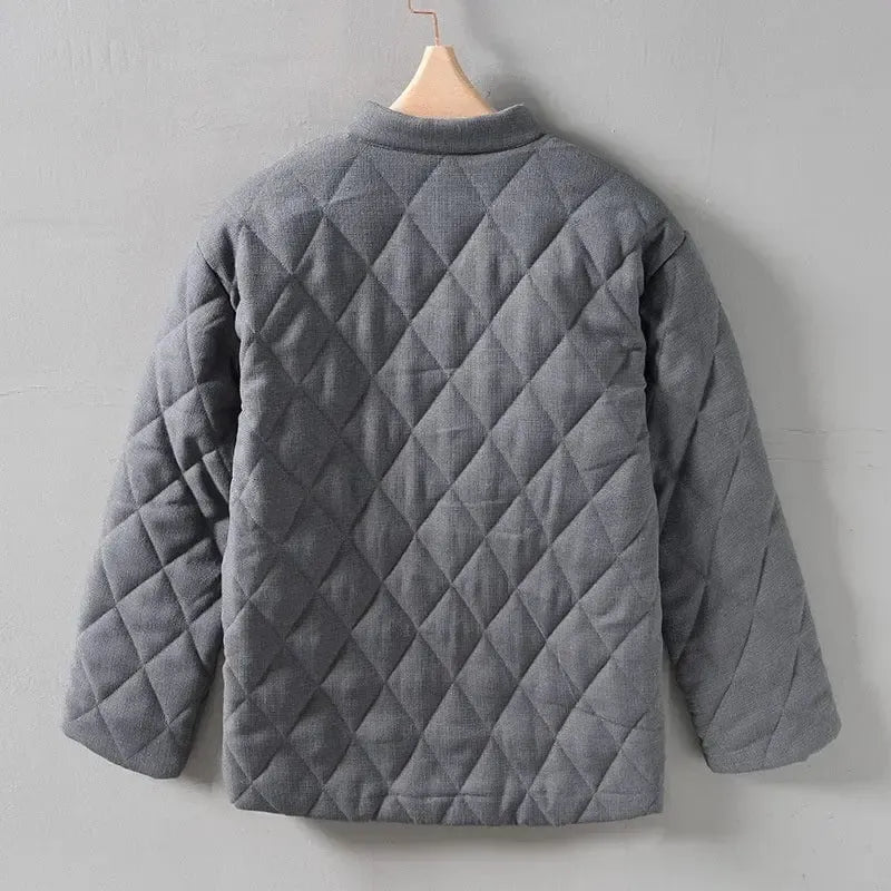 Veste matelassée loose Gris-Atelier Matelassé