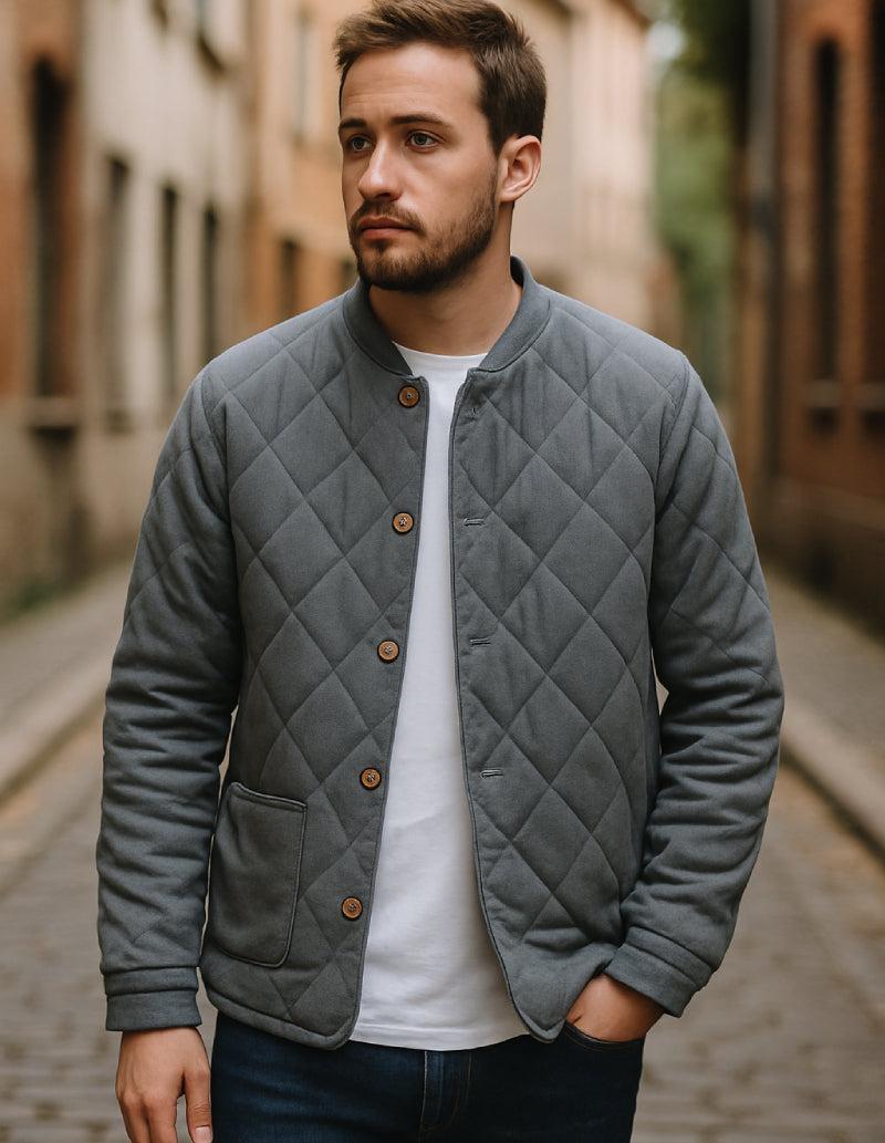 Veste matelassée loose Gris