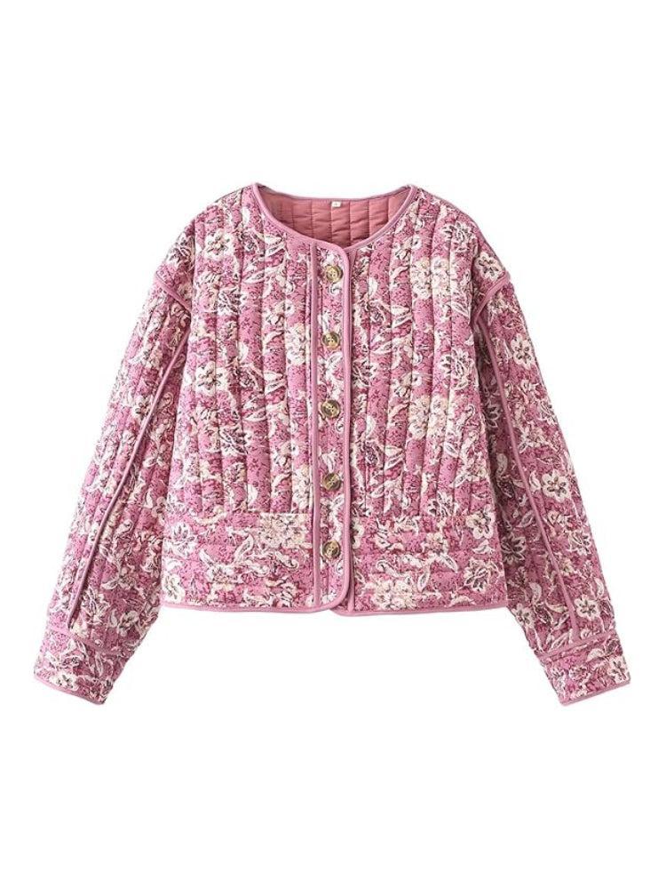 Veste matelassée rose-Atelier Matelassé