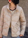 Blouson matelassé à col Beige-crème