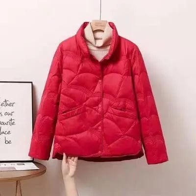 Blouson matelassé à col Rouge