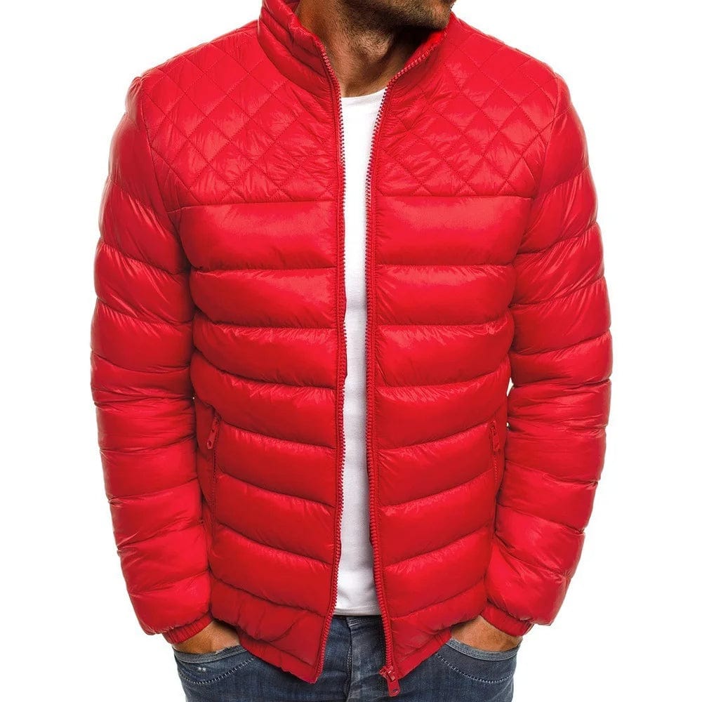 Blouson semi matelassé Rouge