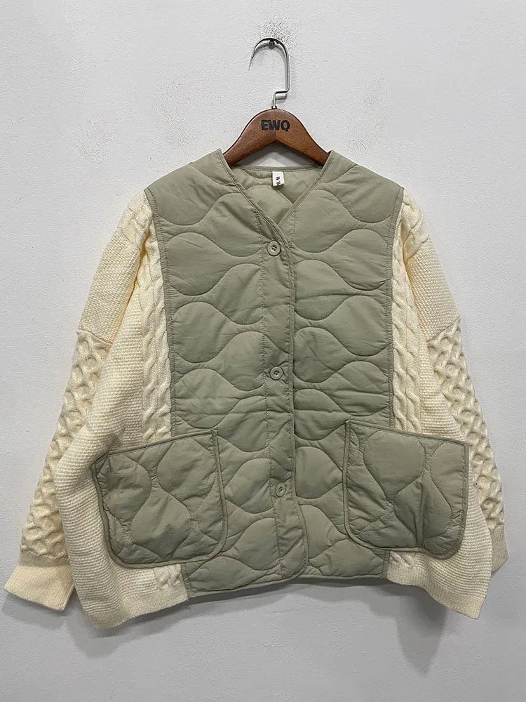 Gilet matelassé Autumn Kaki-Beige