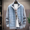 Gilet semi-matelassé casual Gris-Bleu clair