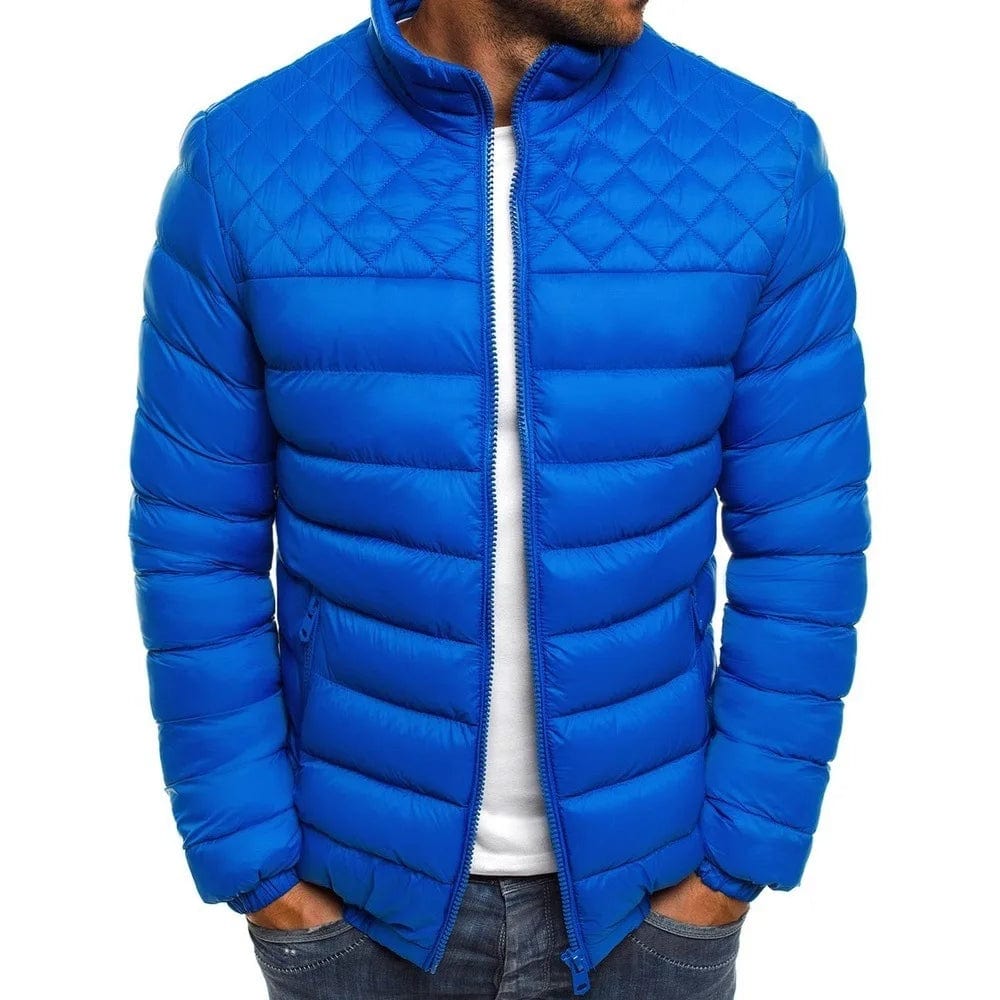 Blouson semi matelassé Bleu électrique