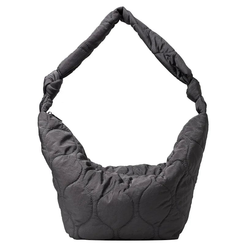 Sac à main matelassé bandoulière besace Gris