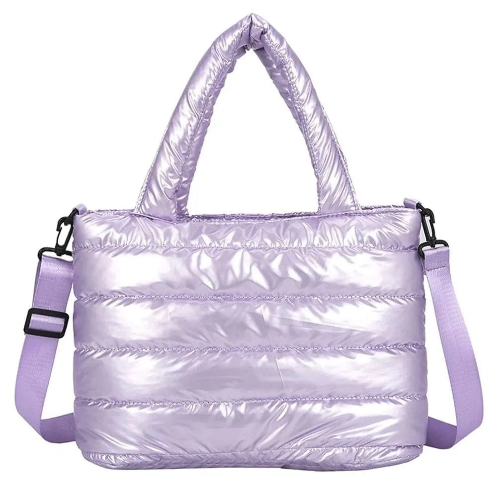 Sac matelassé métalisé Violet