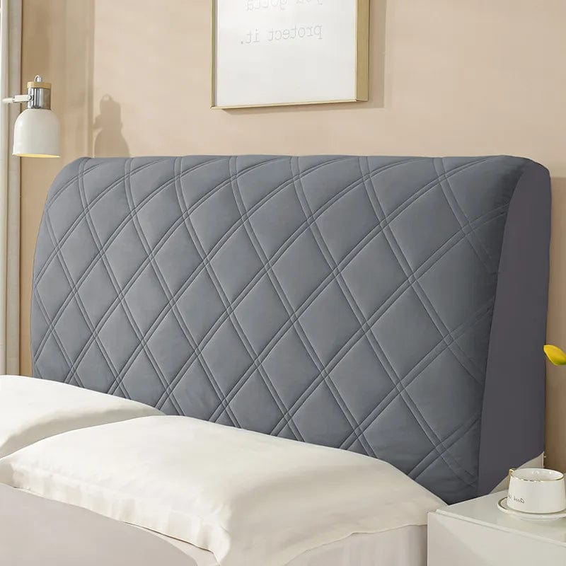 Tête de lit housse matelassée velvet Gris dark