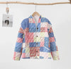 Veste matelassée fleurie patchwork multicolor